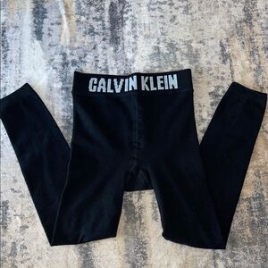 Calvin Klein Women’s Black Logo thick Leggings Size Medium